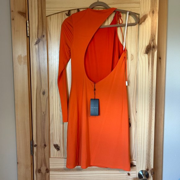 Halston Kayleigh Sheath Dress - Orangeade - Size 12 - Picture 6 of 7